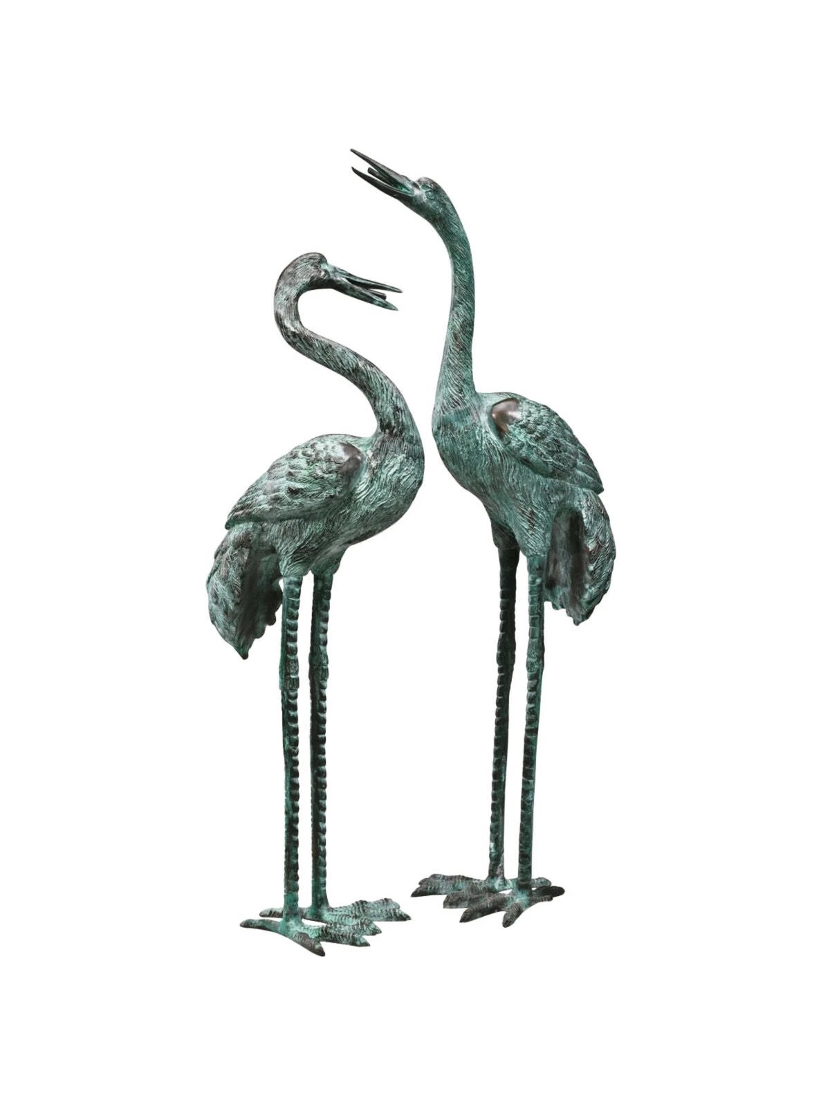 Bronze Crane Statues, Large