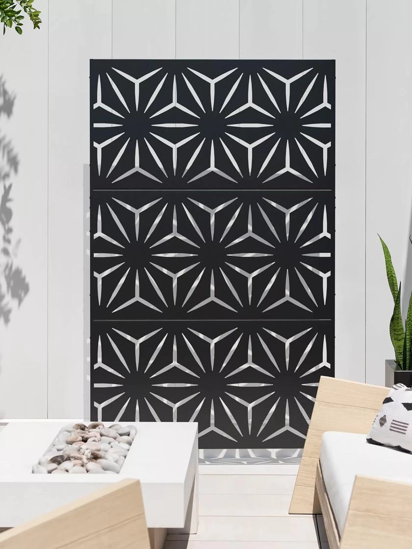 Veradek 3-Panel Privacy Screen Set, Star