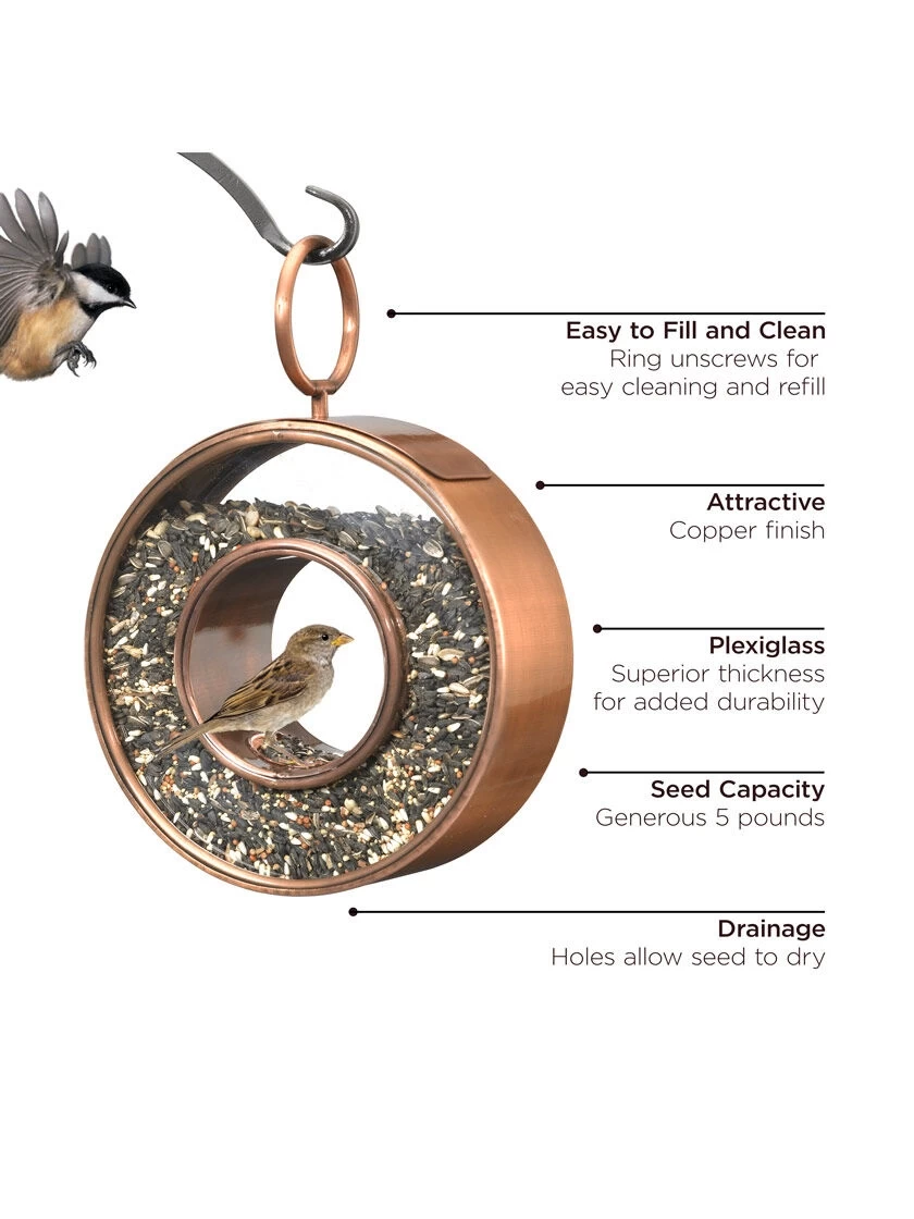 Fly-Thru™ Bird Feeder With Copper Finish - Image 3