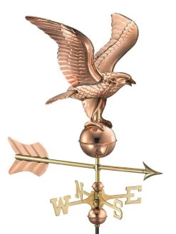 Eagle Garden Copper Weathervane With Pole