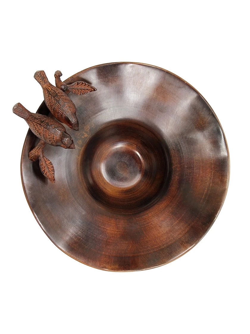 Achla Designs Antiqued Birdbath With Birds And Stake - Image 2