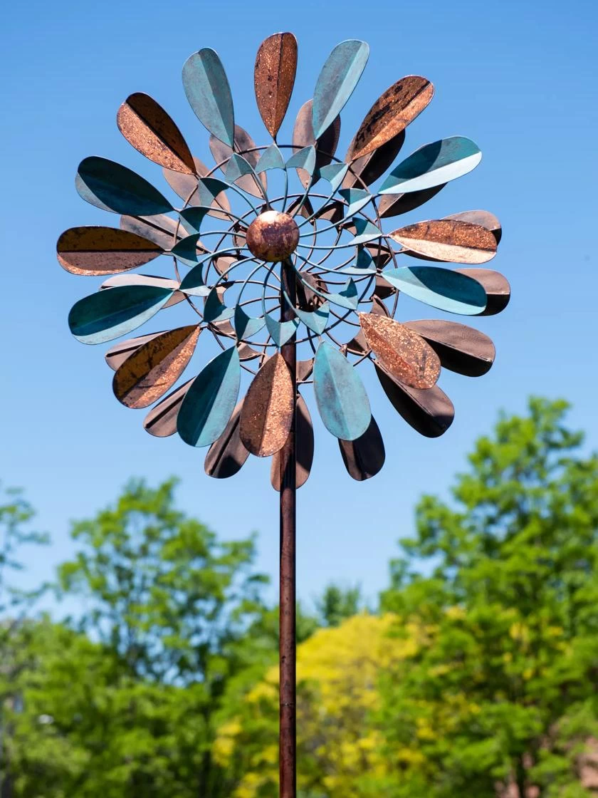 Metallic Leaf Wind Spinner - Image 2