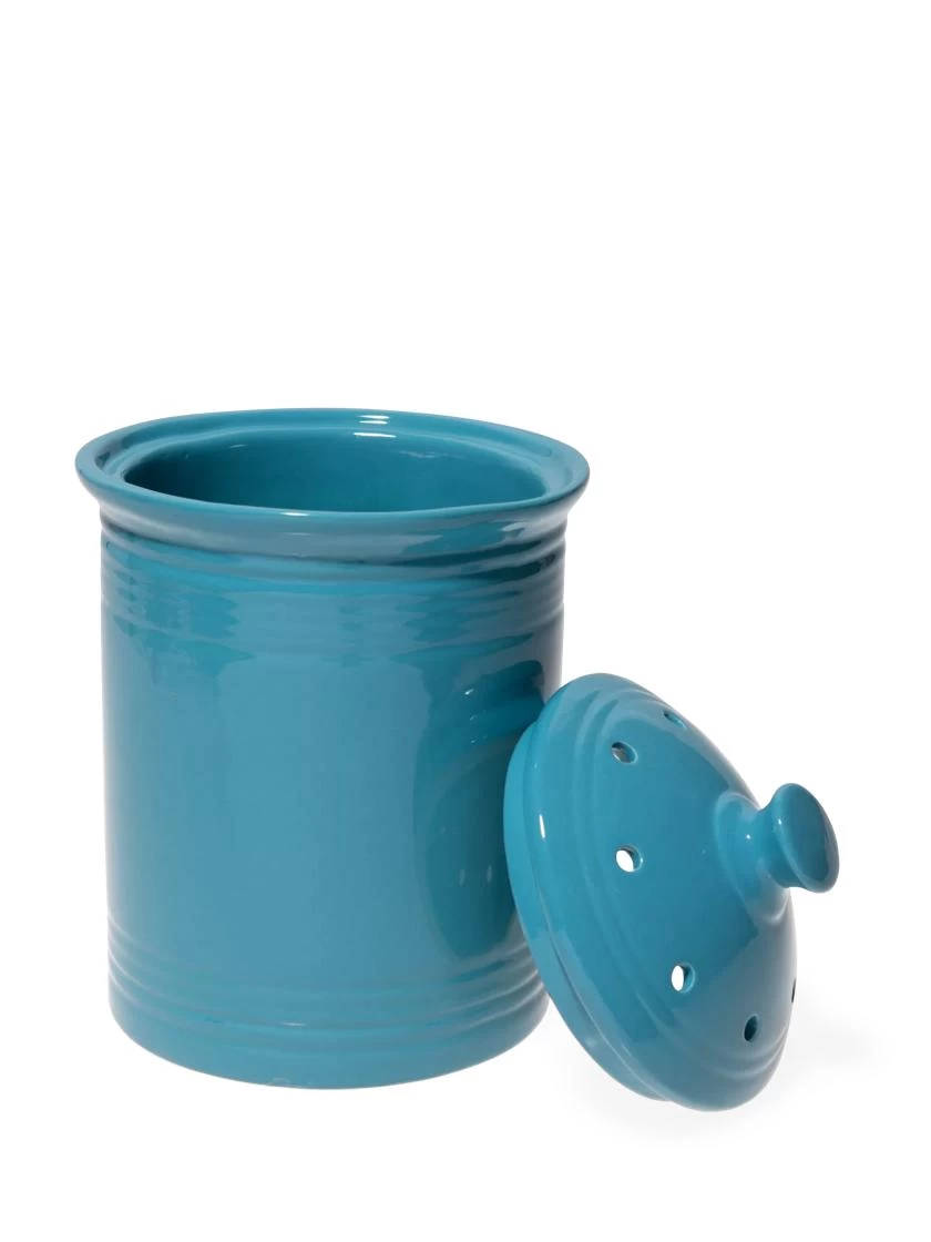 Ceramic Ribbed Compost Crock - Image 2