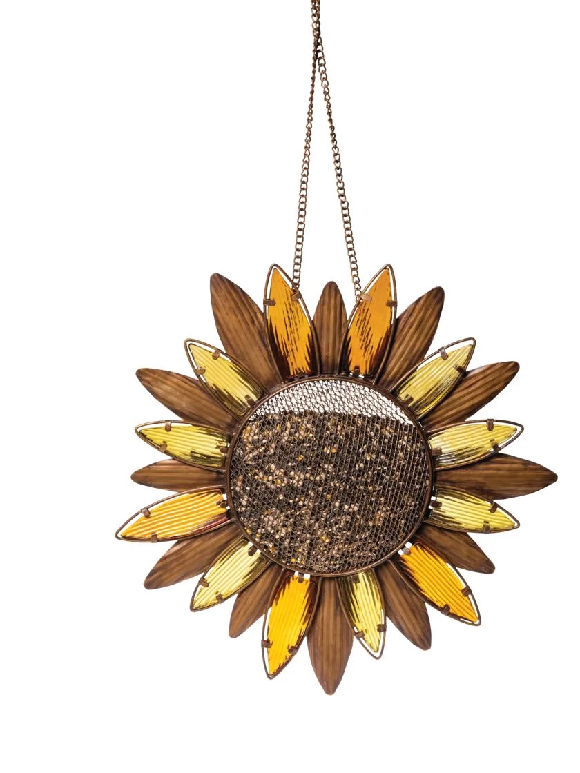 Glass Petal Sunflower Bird Feeder - Image 2