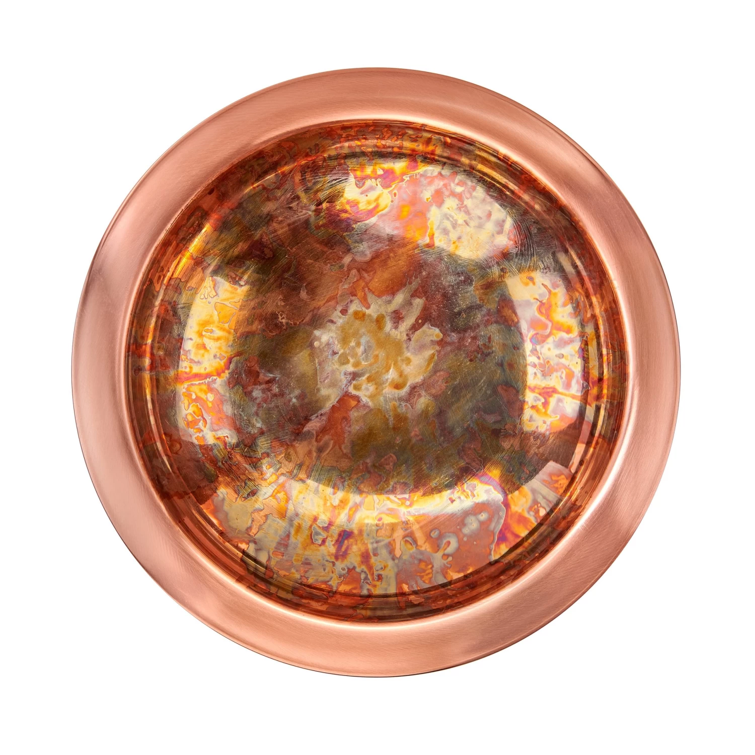 Pure Copper Bird Bath With Hand-Applied Fired Finish And Multipronged Garden Pole - Image 3
