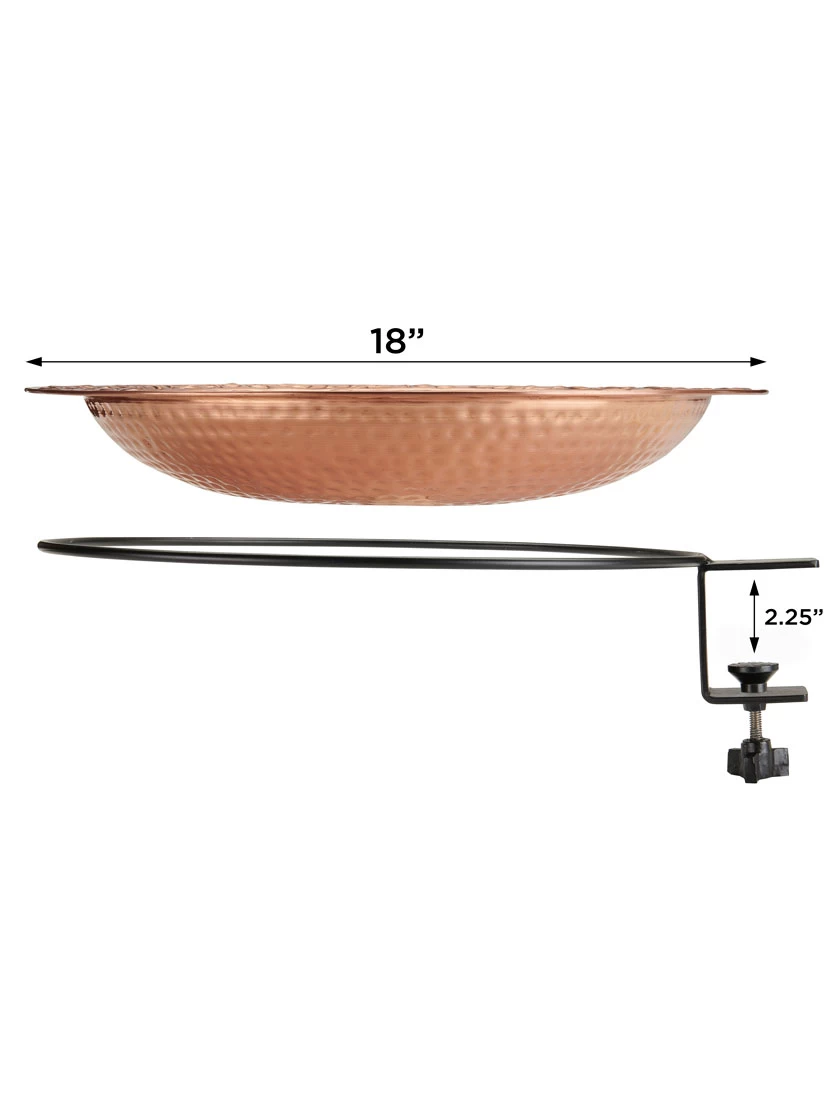 Pure Copper Bird Bath Deck Mount - Image 6